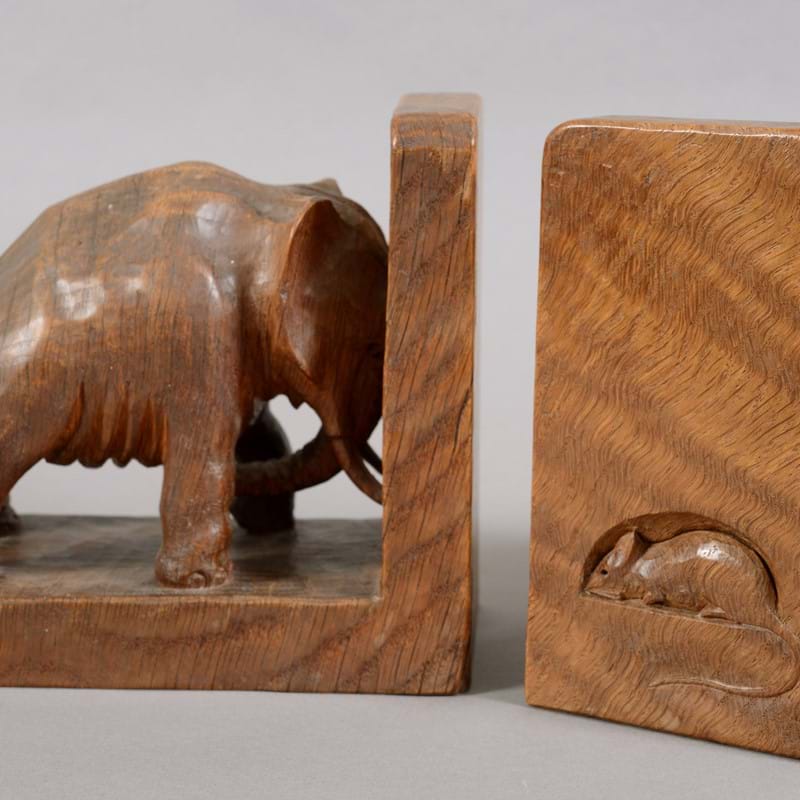 'Mouseman' Elephant Bookends March Away in Auction...